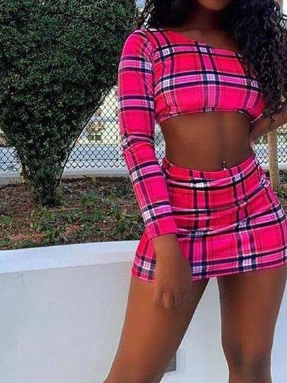 Girls Striped Top Skirt Set - LuckyFash™