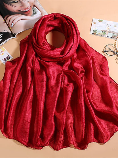 Simple Women Fashion Scarf Plain Solid Shawls Scarves Summer Lady Bandanas Foulard Hijab Party Gift - LuckyFash™