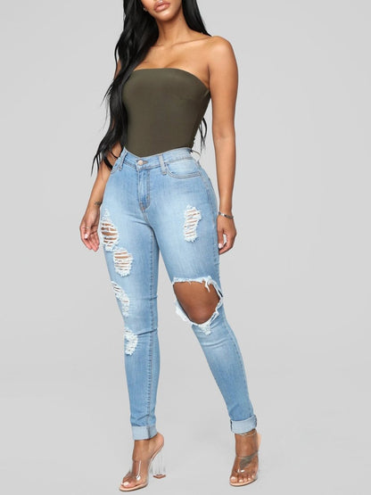 Glistening Jeans - Medium Wash - LuckyFash™