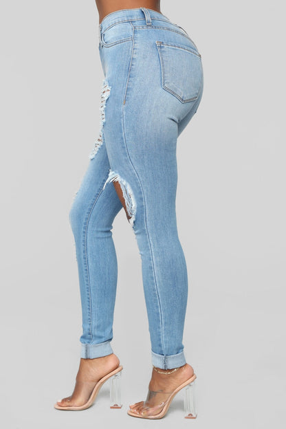 Glistening Jeans - Medium Wash - LuckyFash™