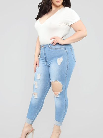 Glistening Jeans - Medium Wash - LuckyFash™