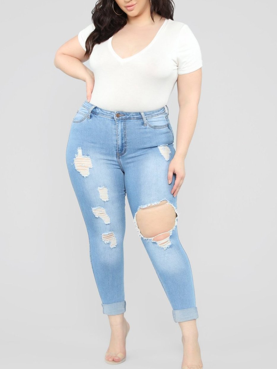 Glistening Jeans - Medium Wash - LuckyFash™