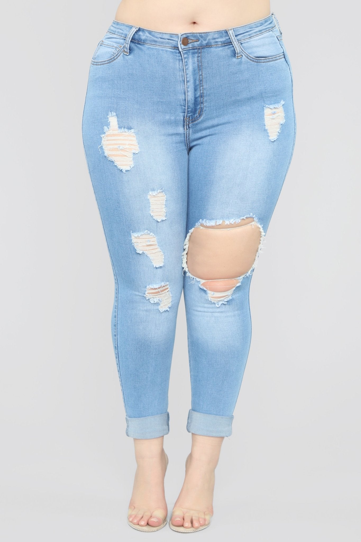 Glistening Jeans - Medium Wash - LuckyFash™