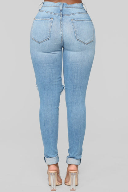 Glistening Jeans - Medium Wash - LuckyFash™