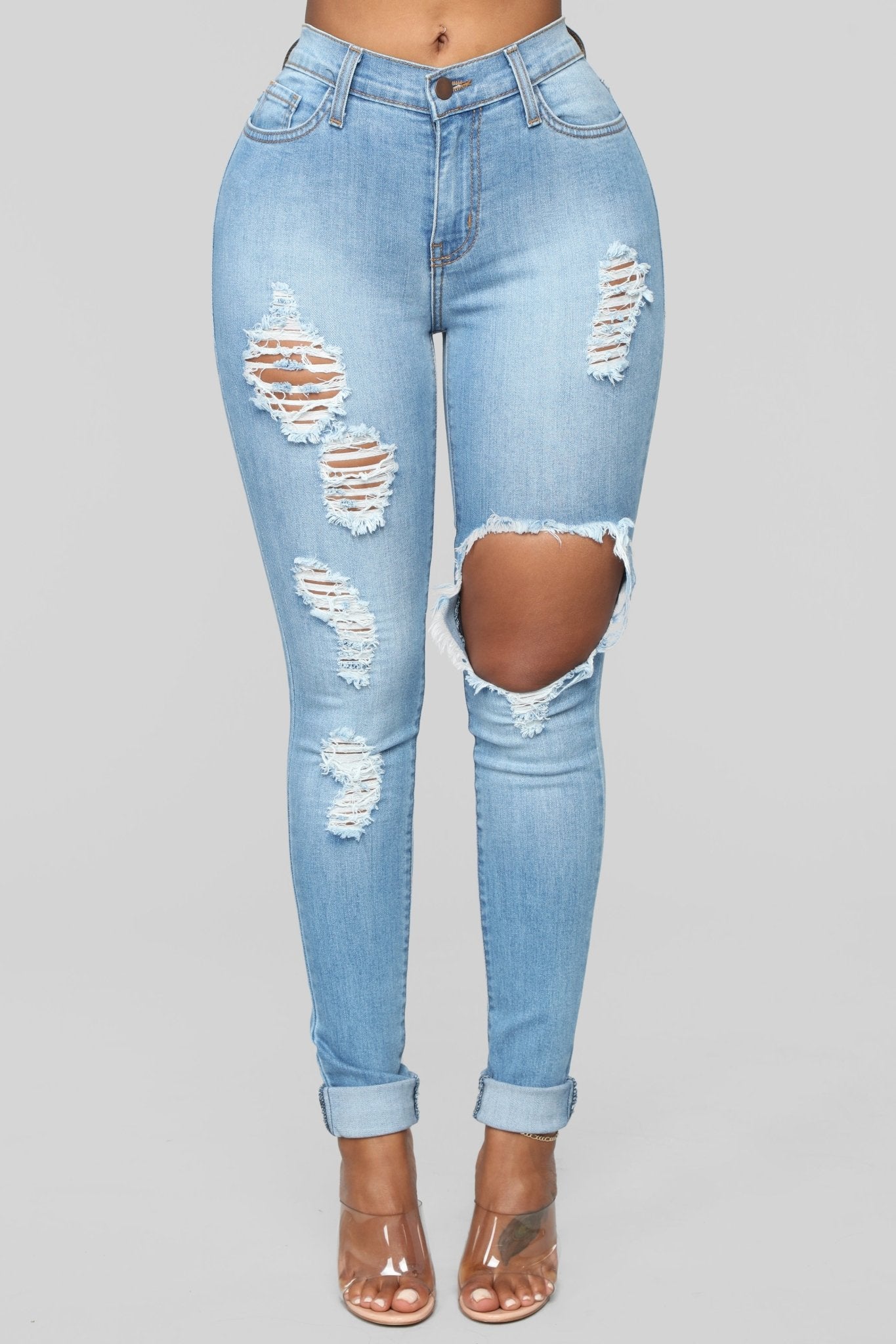 Glistening Jeans - Medium Wash - LuckyFash™