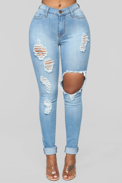 Glistening Jeans - Medium Wash - LuckyFash™