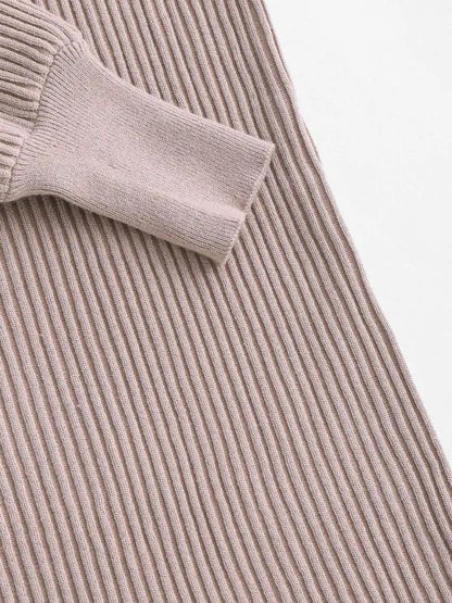 Glitter Ribbed Dolman Sleeve Two Piece Dress - LuckyFash™