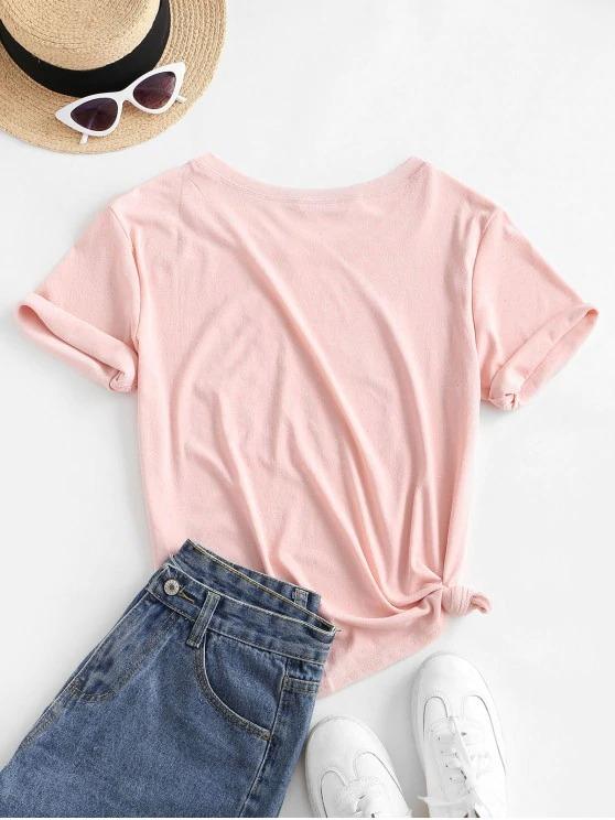 Glittery Sequined Swan Print Tee - LuckyFash™