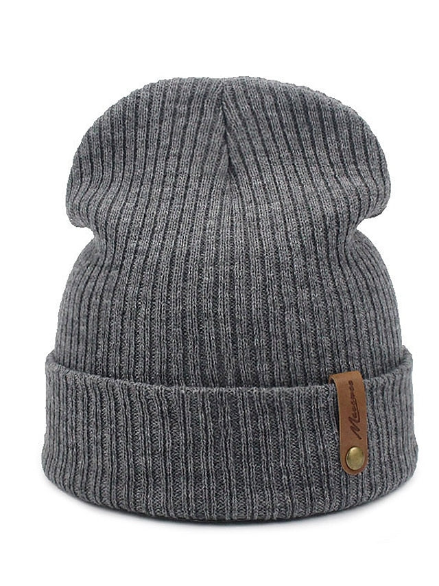 Women's Hat Beanie / Slouchy Winter Hats Green Black Blue Outdoor Street Dailywear Knit Letter Windproof Comfort Warm - LuckyFash™