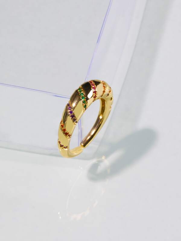 Gold Plated Rhinestone Decor Ring - LuckyFash™