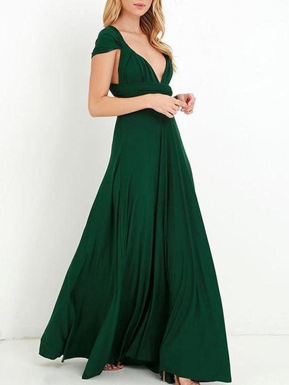 Gorgeous Deep V Tie Long Dress - LuckyFash™