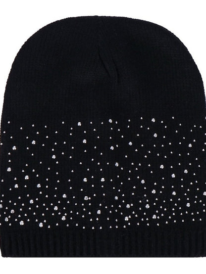 Hat Beanie / Slouchy Black Blue Camel Outdoor Home Daily Beaded Knit Polka Dot Portable Windproof Comfort for Women - LuckyFash™