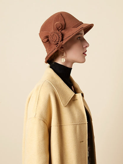 Women's Party Hat Party Wedding Special Occasion Flower Flower Wine Camel Hat / White / Blue / Fall / Winter / Spring - LuckyFash™