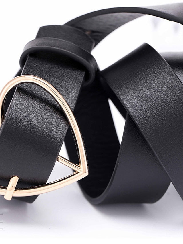 Women's Belt PU Black Brown Coffee Waist Belt Daily Work Pure Color / Spring / Summer / Fall / Winter / Alloy - LuckyFash™