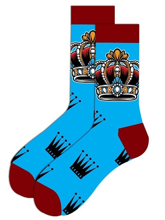 Unisex Crew Socks Work Daily Holiday Animal Patterned Dot Flower Polyester Cotton Simple Casual Lolita Casual Cute Casual / Daily 1 Pair - LuckyFash™