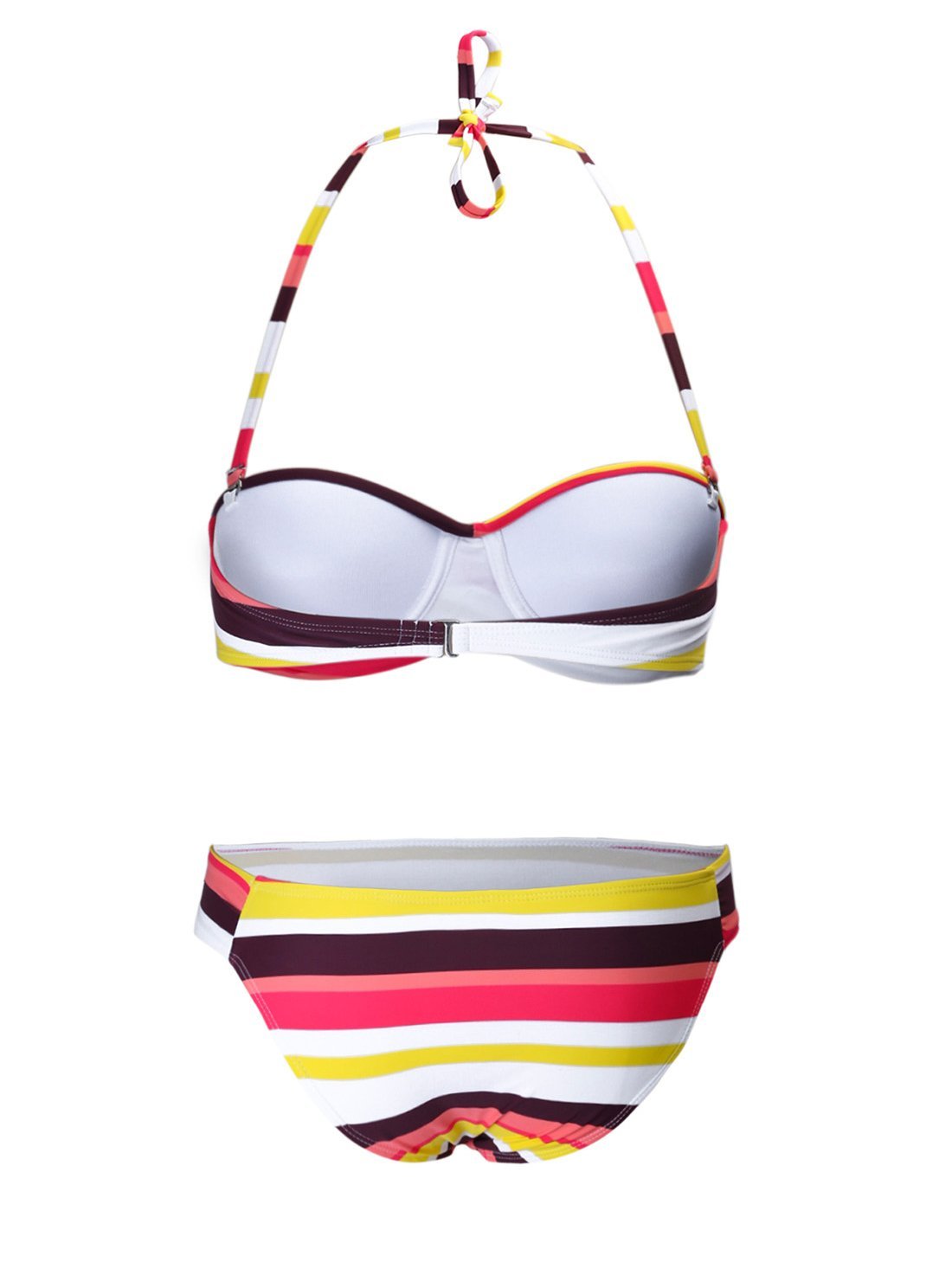 Gradient Hanging Neck Low-Rise Triangle Split Bikini - LuckyFash™