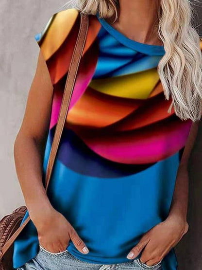 Gradient Print Bat Sleeve T-shirt - LuckyFash™