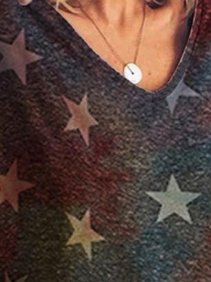 Gradient Print Short-sleeved T-shirt - LuckyFash™