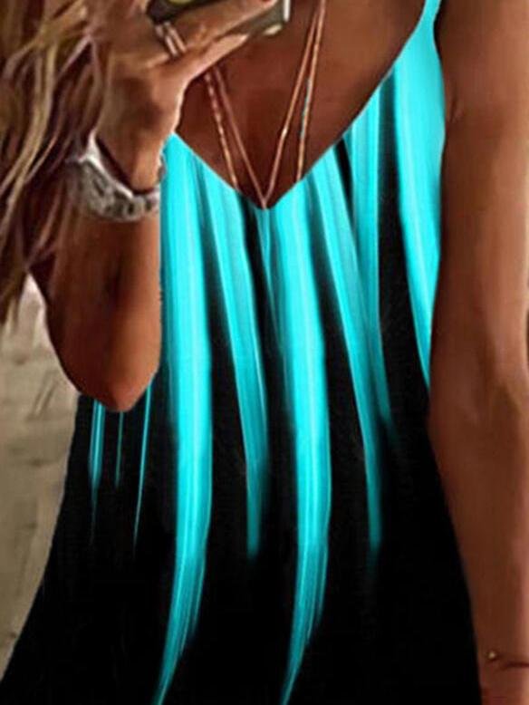 Gradient Print Spaghetti Straps Sleeveless Tank Tops - LuckyFash™