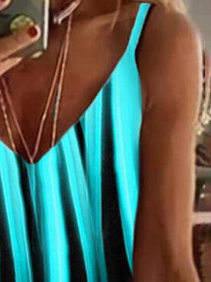 Gradient Print Spaghetti Straps Sleeveless Tank Tops - LuckyFash™