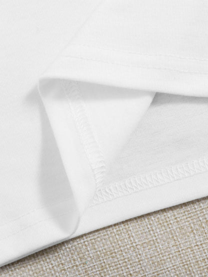 Graphic And Letter Graphic Tee - LuckyFash™