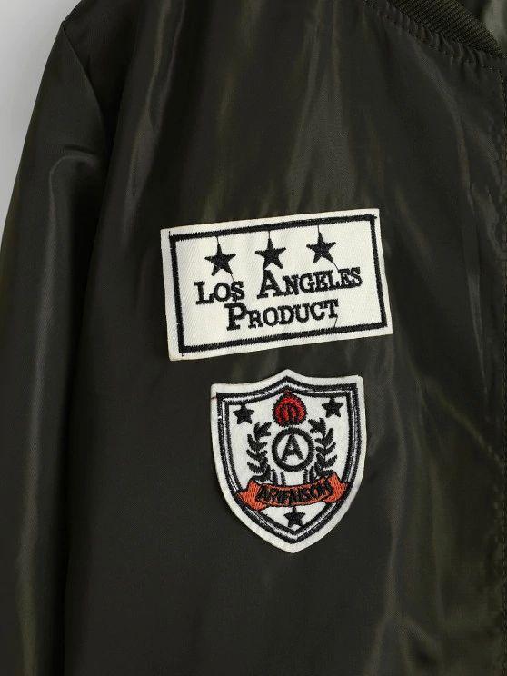 Graphic Embroidered Applique Detail Jacket - LuckyFash™