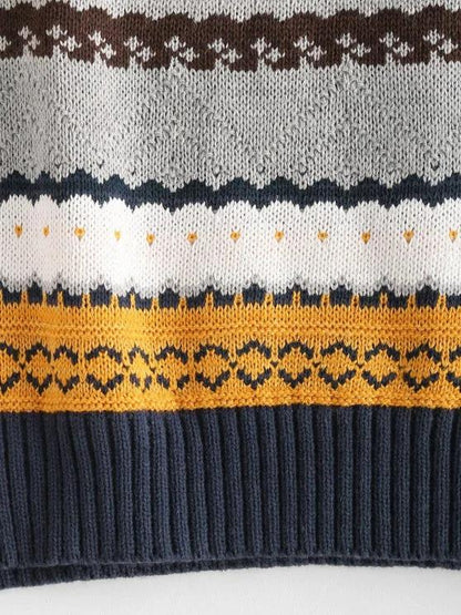 Graphic Fair Isle Sweater Vest - LuckyFash™