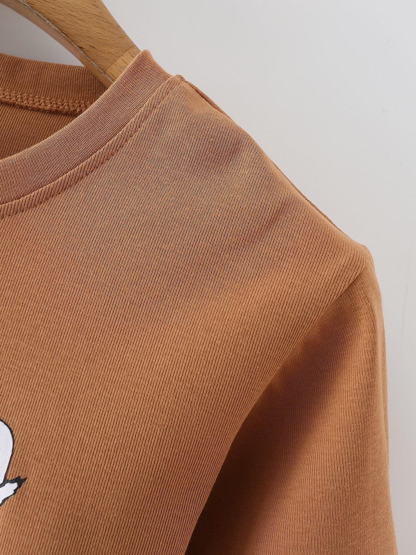 Graphic Print Round Neck Crop Tee - LuckyFash™