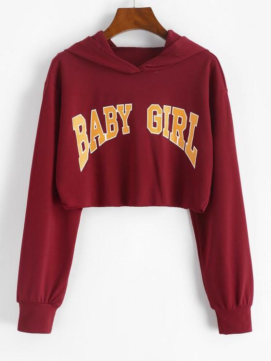 Graphic Raw Hem Cropped Hoodie - LuckyFash™