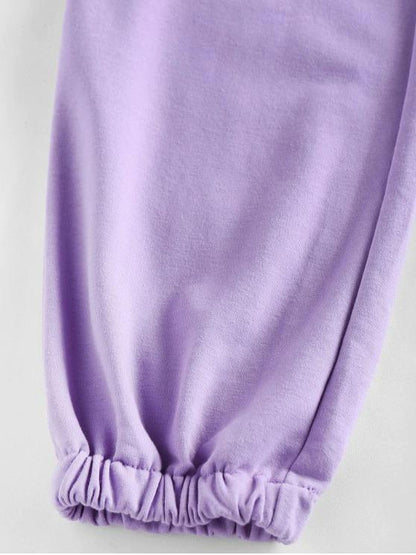 Graphic Rock More Drawstring Sweatpants - LuckyFash™