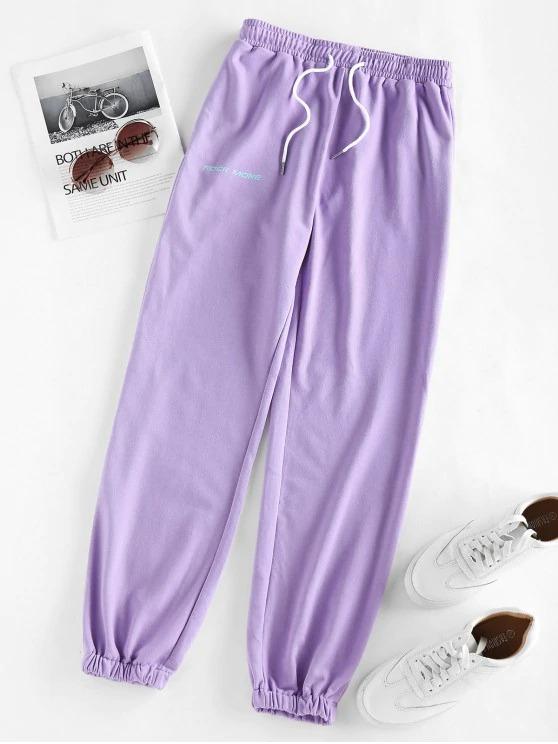 Graphic Rock More Drawstring Sweatpants - LuckyFash™