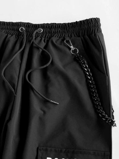 Graphic Rock More Print Cargo Pants - LuckyFash™