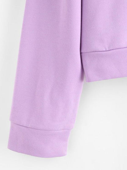 Graphic Two Tone Drop Shoulder Sweatshirt - LuckyFash™