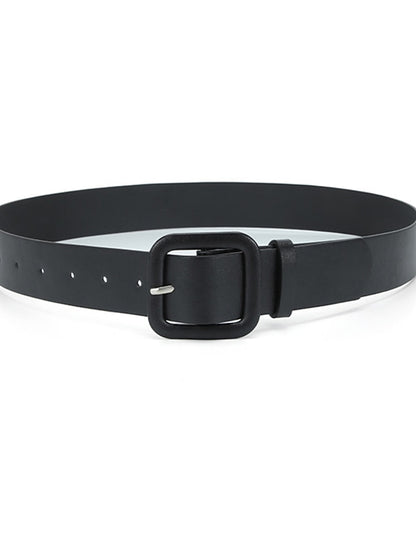 Women's Unisex PU Buckle Belt PU Leather Prong Buckle Plain Classic Casual Party Work Violet Black Pink Brown - LuckyFash™