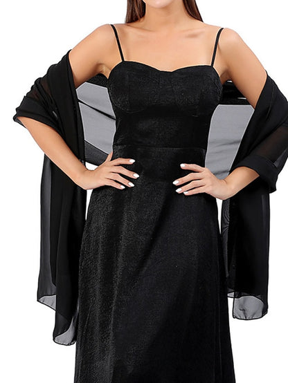 Women's Women's Shawls & Wraps Party Wedding Indoor Grey Beige Fuchsia Scarf Pure Color - LuckyFash™