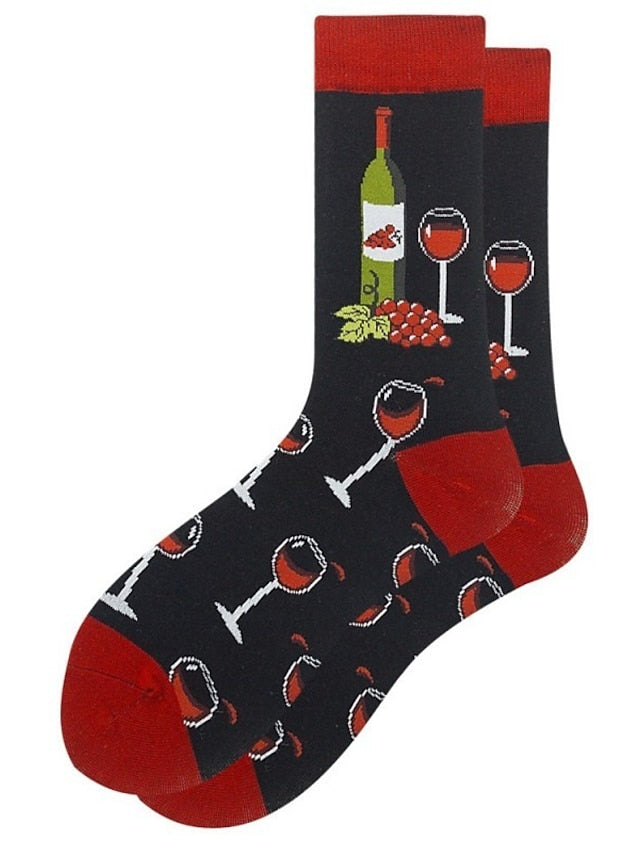 Unisex Crew Socks Work Daily Holiday Animal Patterned Dot Flower Polyester Cotton Simple Casual Lolita Casual Cute Casual / Daily 1 Pair - LuckyFash™