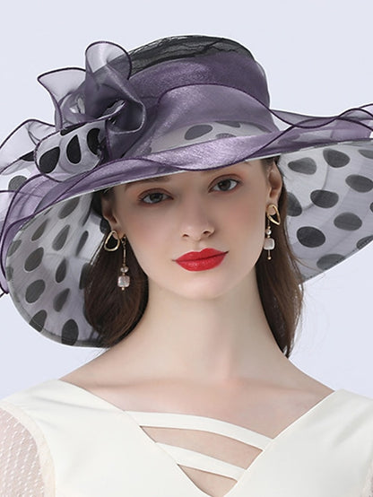 Women's Hat Bucket Hat Sun Hat Green Black Purple Party Outdoor Dailywear Floral Floral Polka Dot Portable Windproof Comfort - LuckyFash™