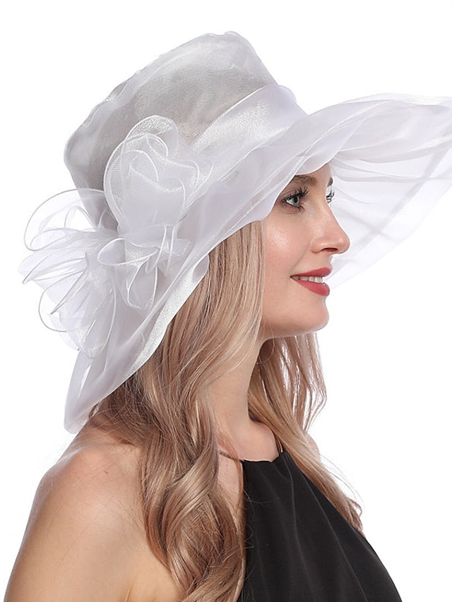 Women's Party Hat Party Wedding Street Floral Pure Color Yellow Red Hat Blue Purple Fall Winter Spring - LuckyFash™