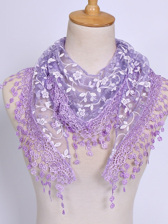 Women's Scarves Satin Scarves Daily Holiday Cotton Polyester Vacation Bohemia Outdoor Casual 1pcs - LuckyFash™