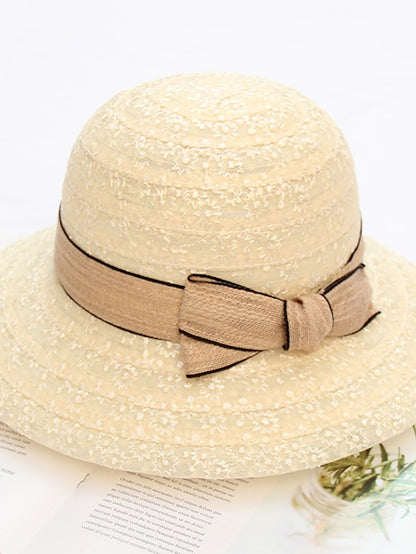 Women's Party Hat Party Street Holiday Bow Solid Color Beige Gray Hat Fall Winter Spring Summer Beach - LuckyFash™