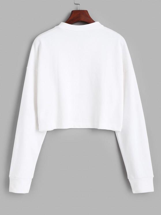 Half Zip Cropped Pullover Sweatshirt - LuckyFash™