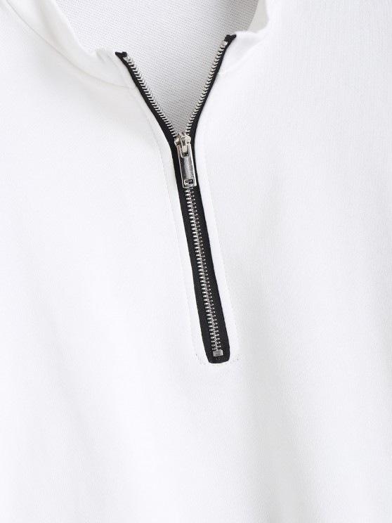 Half Zip Cropped Pullover Sweatshirt - LuckyFash™