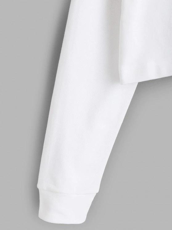 Half Zip Cropped Pullover Sweatshirt - LuckyFash™