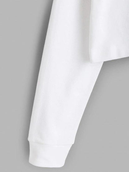 Half Zip Cropped Pullover Sweatshirt - LuckyFash™