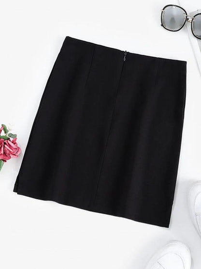 Halloween Skull Embroidered Mini Skirt - LuckyFash™