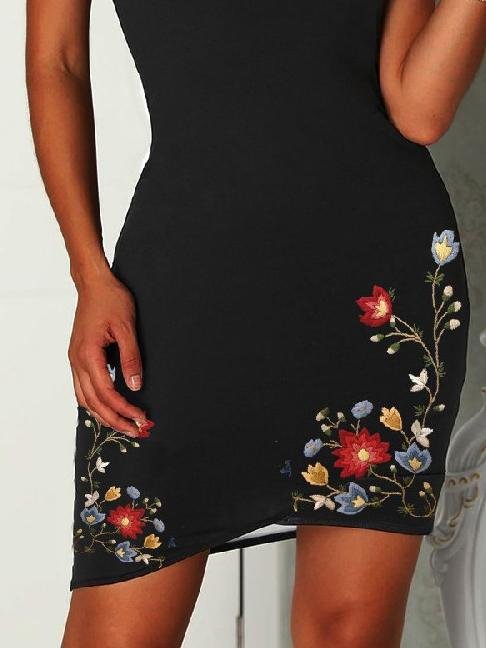 Halter Sleeveless Print Tight Dress - LuckyFash™