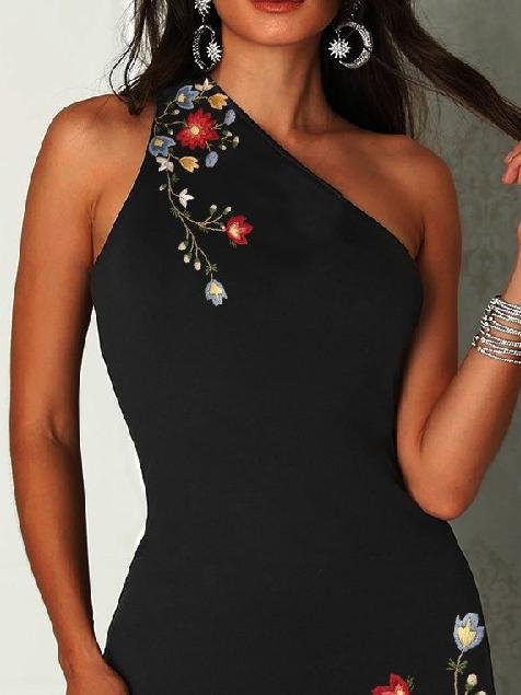 Halter Sleeveless Print Tight Dress - LuckyFash™
