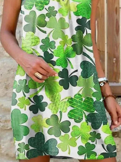 Halter Sleeveless Printed Casual Dress - LuckyFash™