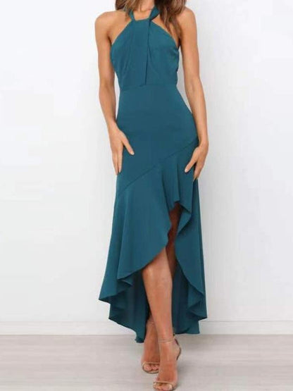 Halter Sleeveless Suspender Maxi Dress - LuckyFash™