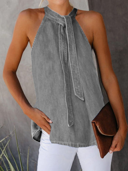 Halter Tie Sleeveless Casual Tank Tops - LuckyFash™
